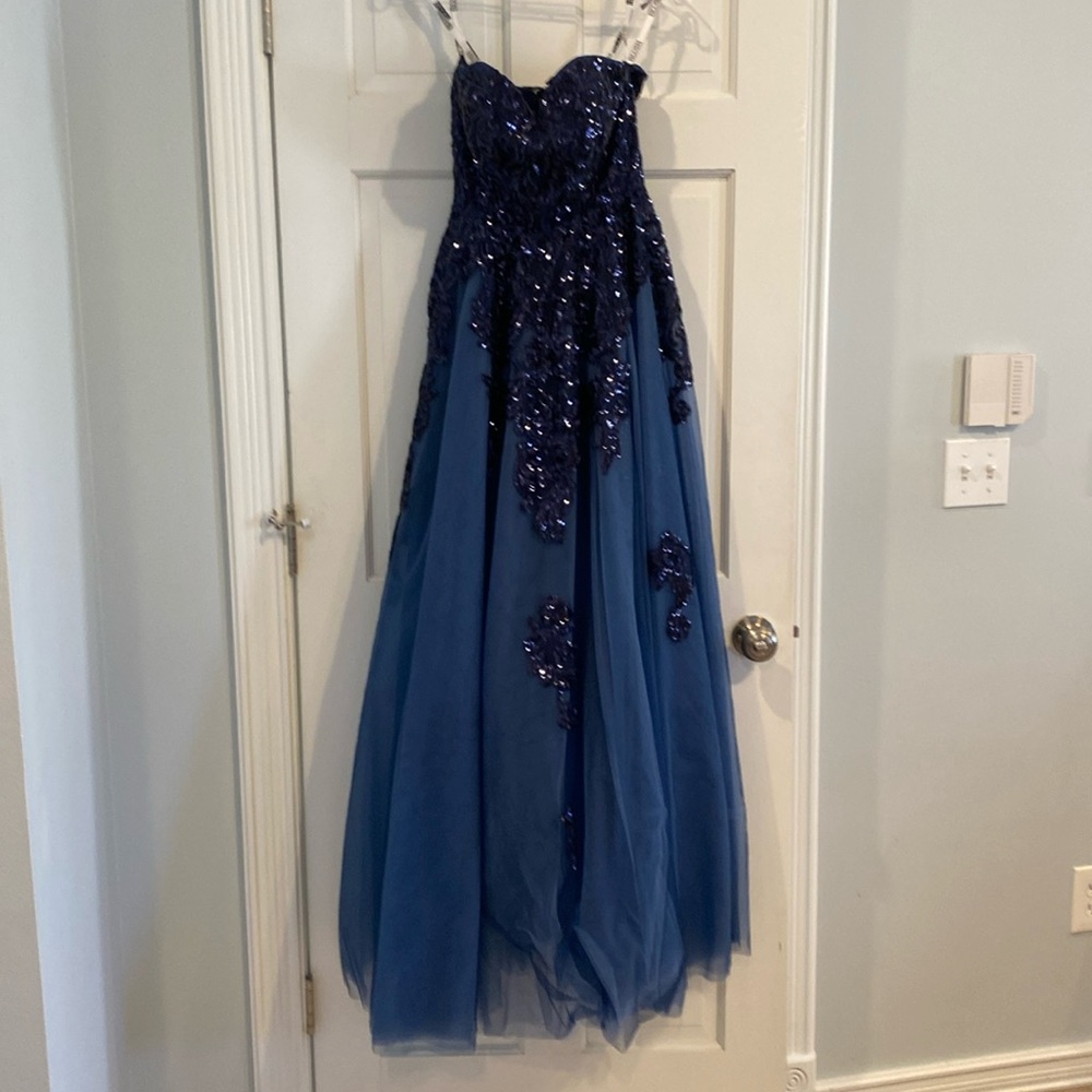 NWOT Navy Blue Blush Brand Formal Dress.